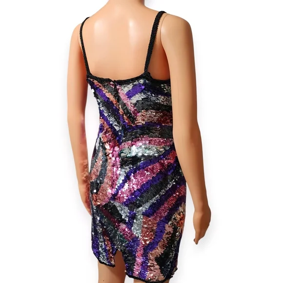 Sho Max Originals Vibrant Sequin Mini Dress - Picture 5 of 6